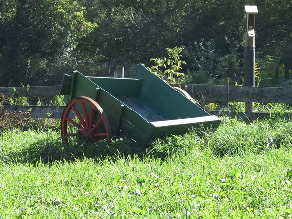 Фермерское оборудование, использовавшееся для ухода за полем в рамках музея живой истории — стоковое фото