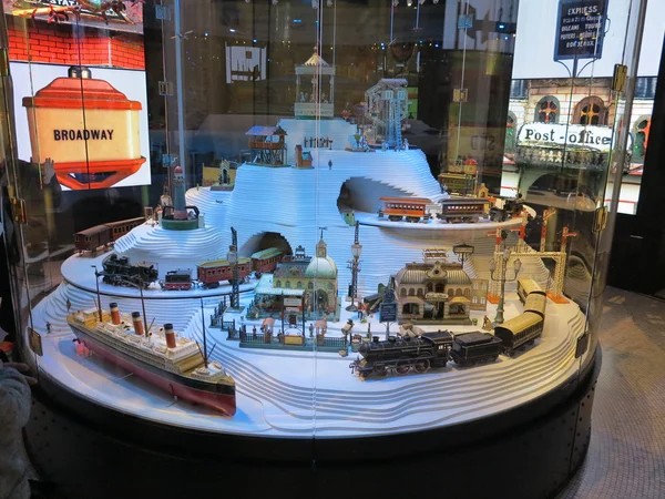Йерни Модель игрушек Трейн в Историческом обществе города Нью-Йорка — стоковое фото