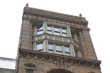 Dökme demir mimari penceresinin karmaşık duvar ile New York'ta iş