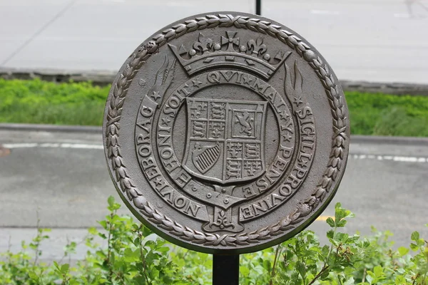 Dutch settlers marker in New York City — Stock Photo, Image