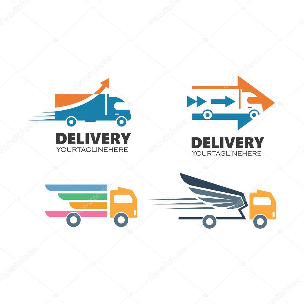 Shipping truck icon  vector illustration design template