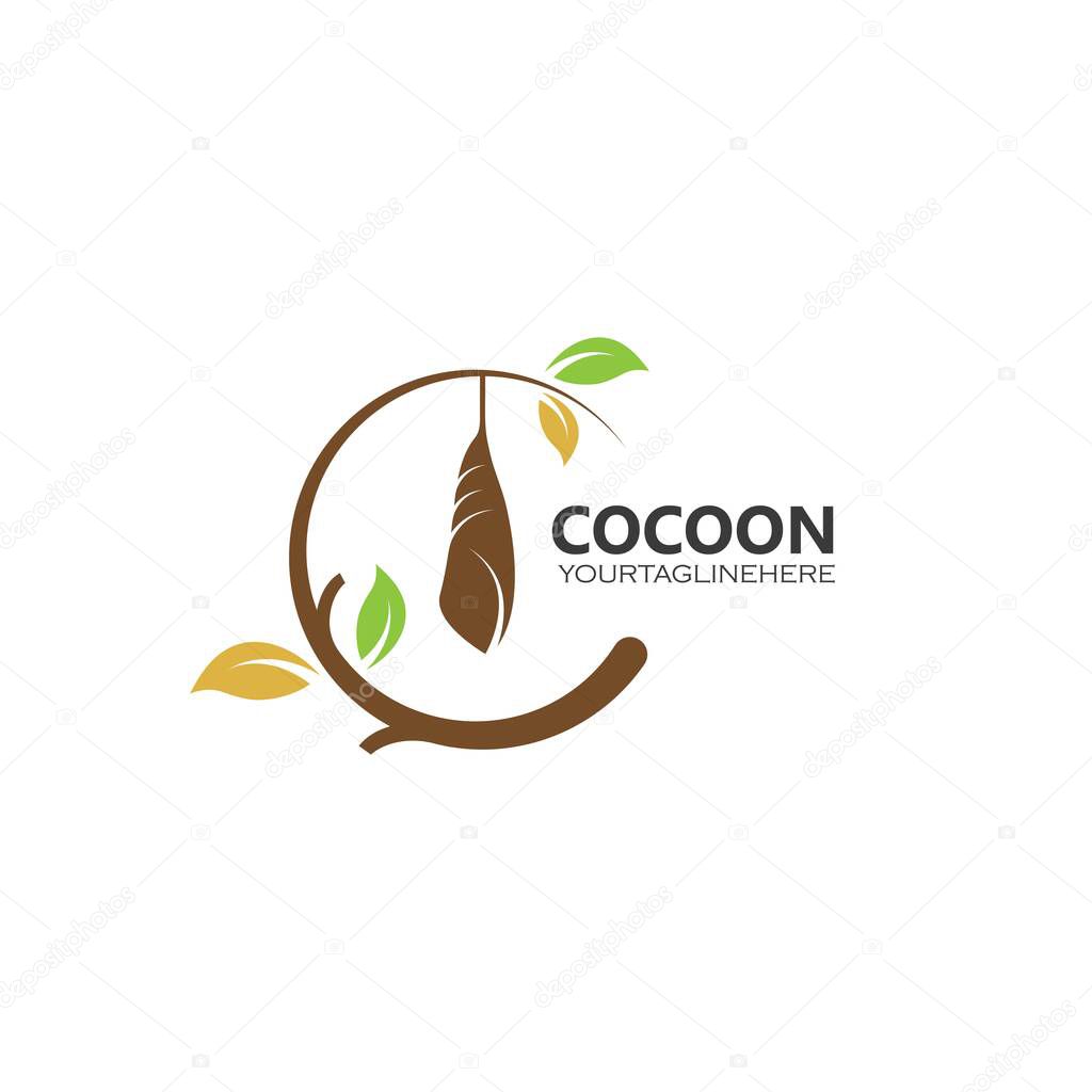 Cocoon vector icon illustrtion design template