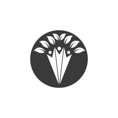 İnsanlar Ağaç simgesi şablonu vektör tasarımı