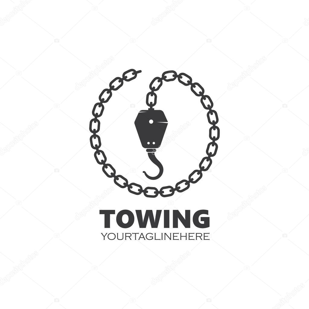 towing vector icon design template