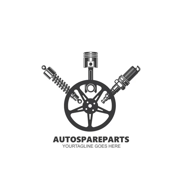 Αυτοκίνητο Spareparts Διάνυσμα Εικονίδιο Εικονογράφηση Πρότυπο Σχεδιασμού — Διανυσματικό Αρχείο