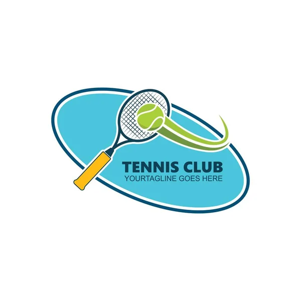 Badge Balle Tennis Icône Vectoriel Illustration Conception Modèle Web — Image vectorielle