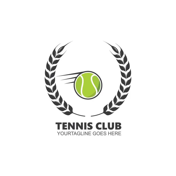 Badge Balle Tennis Icône Vectoriel Illustration Conception Modèle Web — Image vectorielle