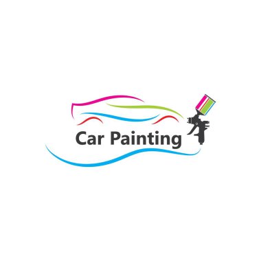 car paint vector illustration design template clipart