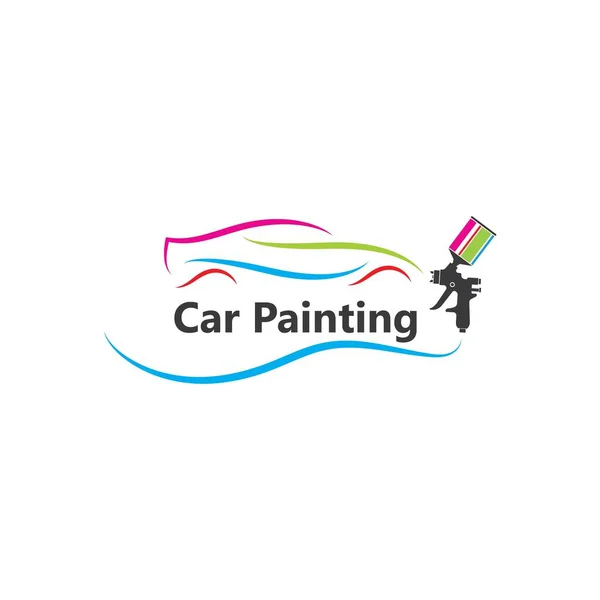 Car Paint Vector Illustration Design Template — Stock Vector