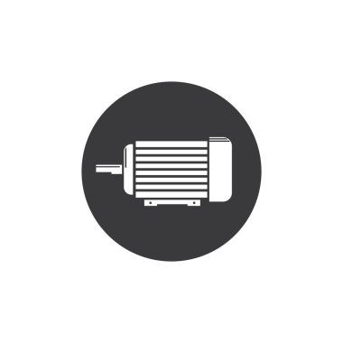 elektrik motor simgesi vektör çizim şablonu ağı