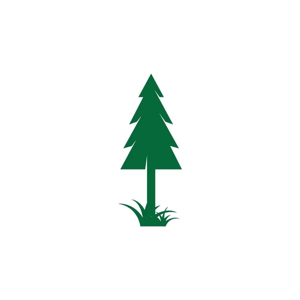 Pines Träd Vektor Illustration Formgivningsmall — Stock vektor