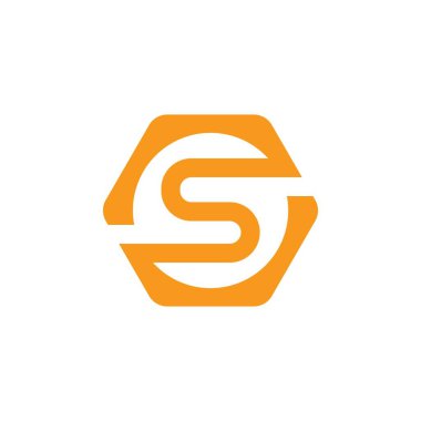 Ticari S harfi dizayn vektörü şablonu