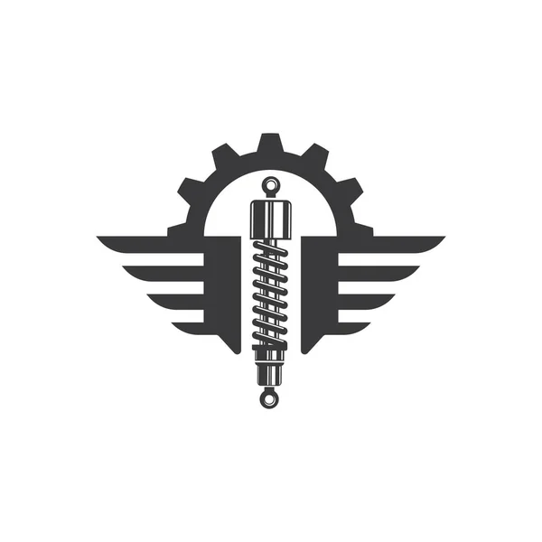 Stoßdämpfer Flügel Symbol Vektor Illustration Design Vorlage — Stockvektor