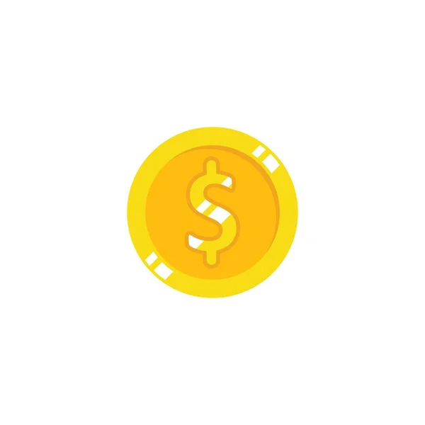 Moneda Oro Icono Dinero Vector Ilustración Diseño — Vector de stock