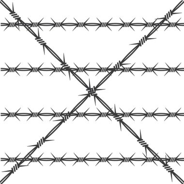 Dikenli tel vektör çizim şablonu