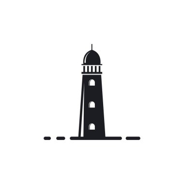 deniz feneri vektör çizim şablonu