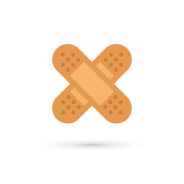 bandaj plester medikal vektör simge tasarım şablonu ağı