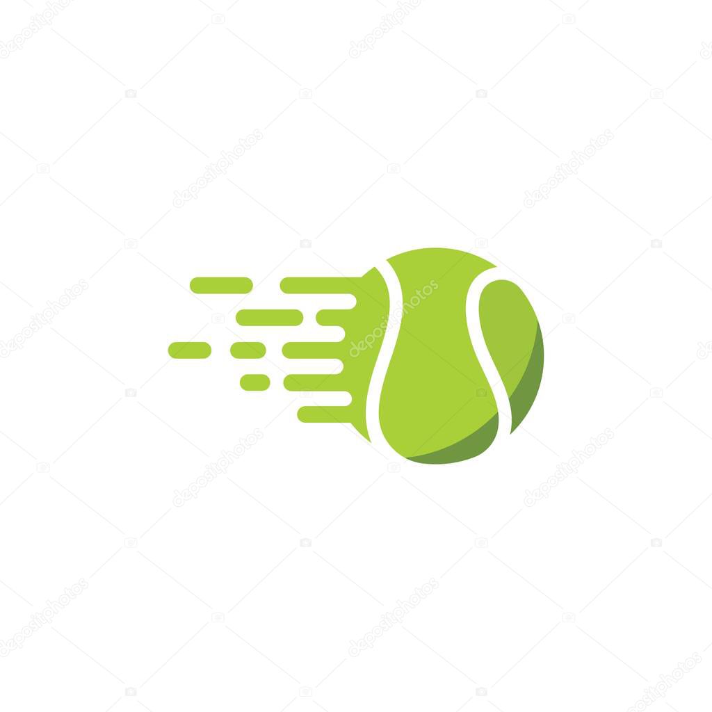Fast tennis ball icon vector illustration design template web