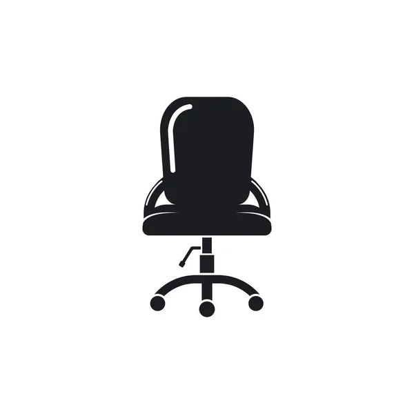 Bureaustoel Pictogram Vector Illustratie Ontwerp Sjabloon — Stockvector