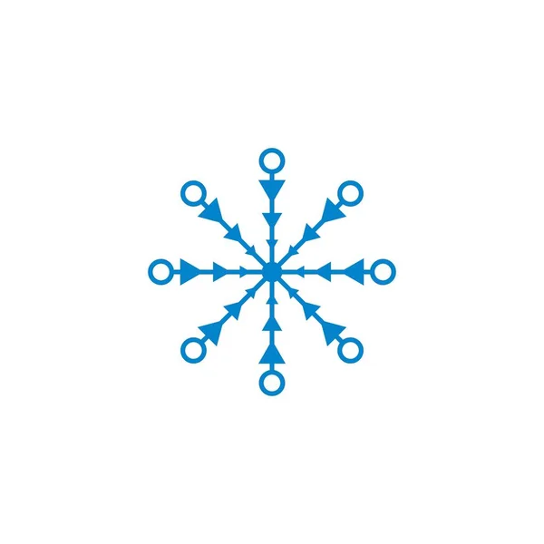 Εικονίδιο Χιονονιφάδας Εικονογράφηση Διάνυσμα Πρότυπο Σχεδιασμού — Διανυσματικό Αρχείο