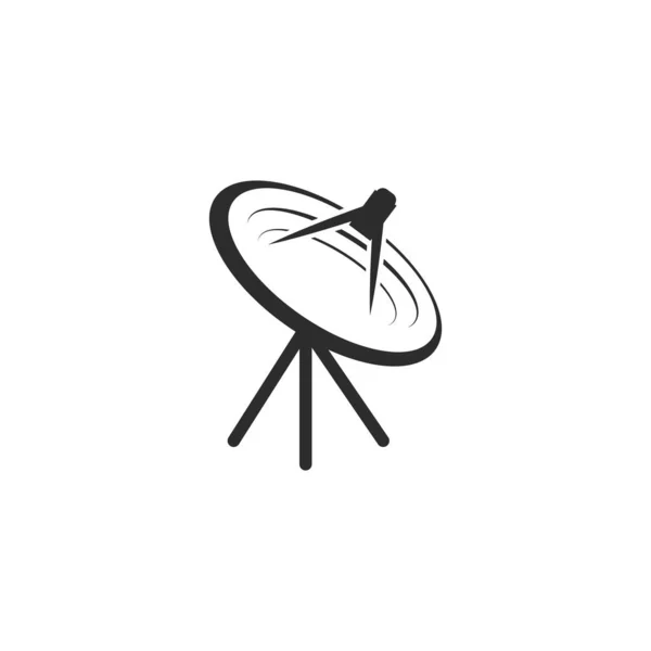 Παραβολική Δορυφορική Τηλεόραση Εικονίδιο Διάνυσμα Εικονογράφηση Πρότυπο Σχεδιασμού — Διανυσματικό Αρχείο