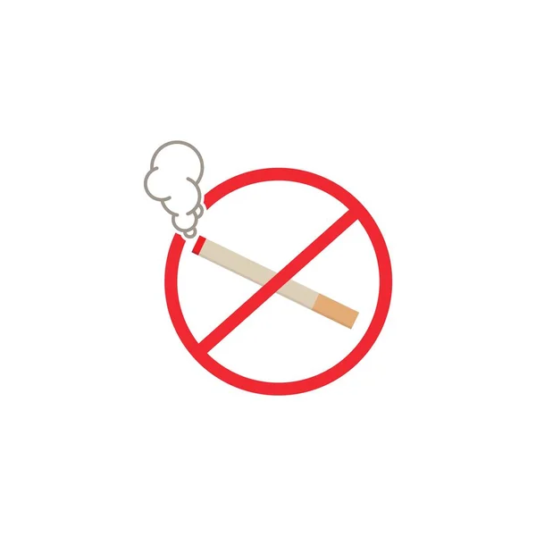 Ingen Rök Ikon Vektor Illustration Design Mall — Stock vektor