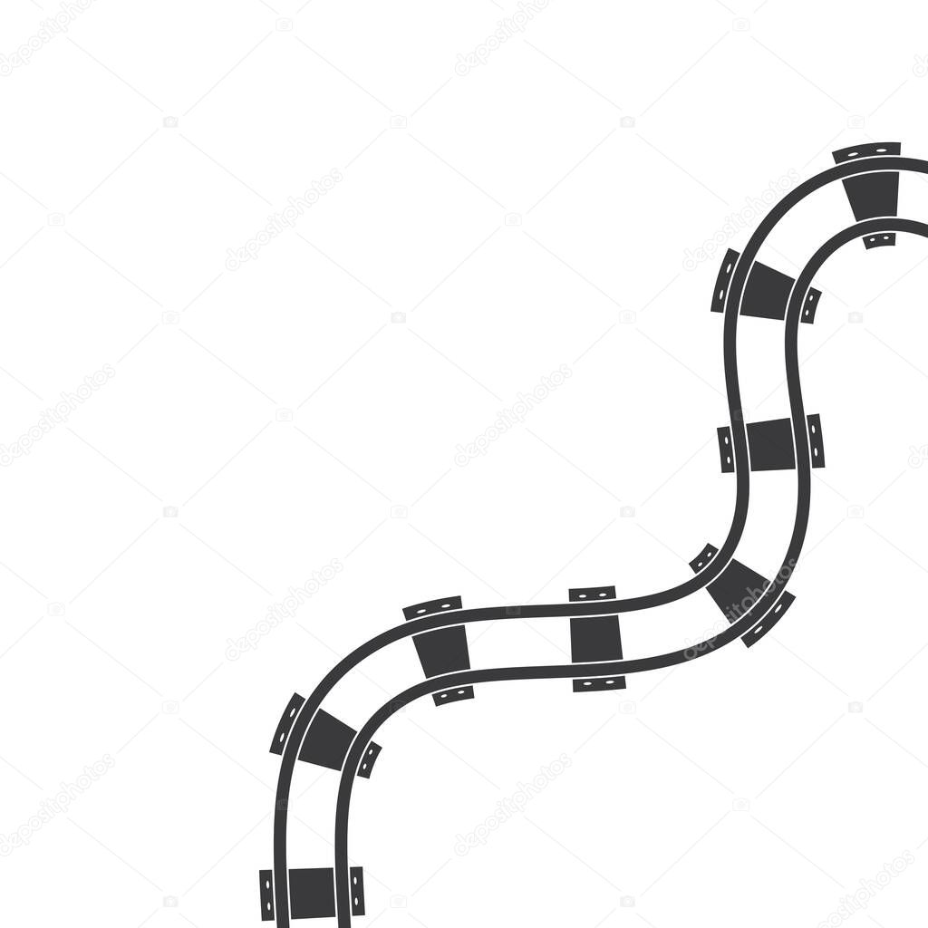 rail way track vector illustration design template