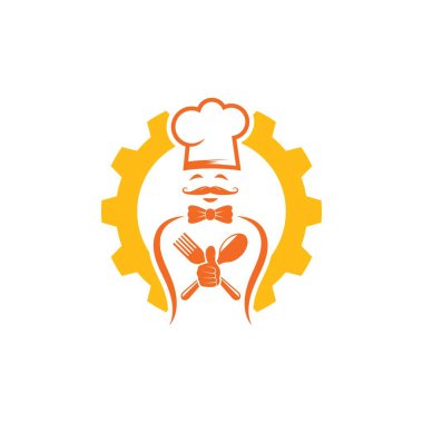 şapka şef vites vektör çizimi tasarımı