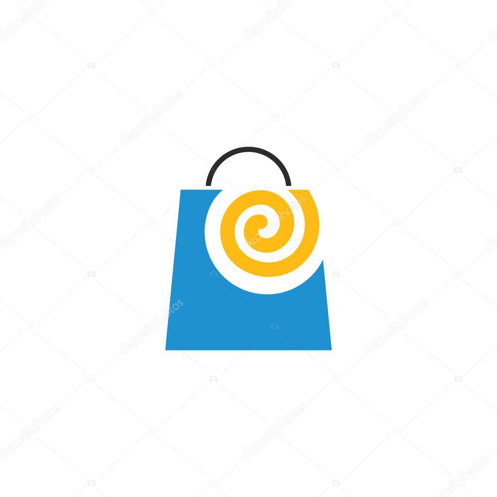 Shopping bag icon vector illustration design template