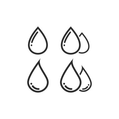 su damlası çizgisi Şablon vektör çizimi tasarımı