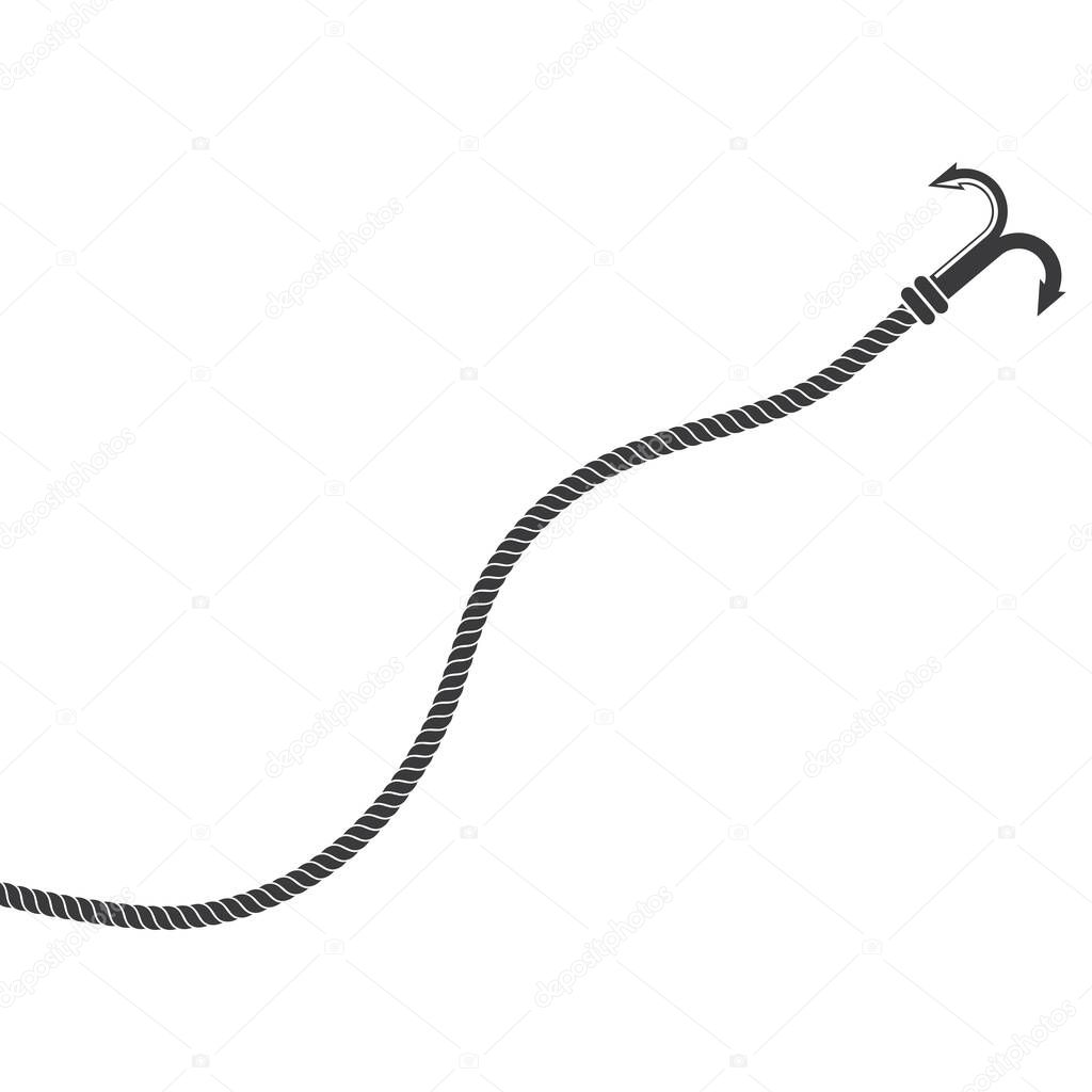 grappling hook icon vector illustration design template web