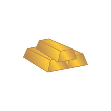 Altın çubuklar ikon vektör çizim şablonu ağı 