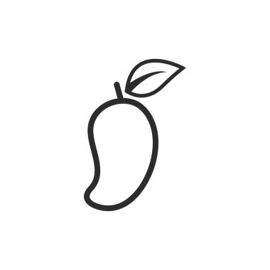 mango meyve çizgisi vektör çizim simgesi 