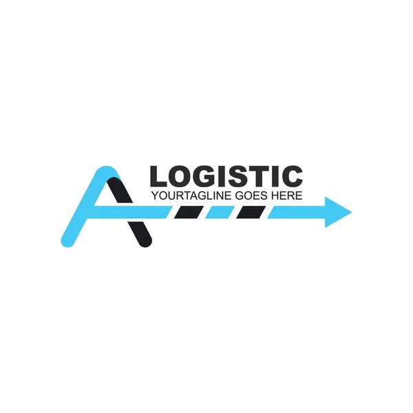 List Arrow Logistic Business Wektor Ikona Ilustracji Szablon Projektu — Wektor stockowy