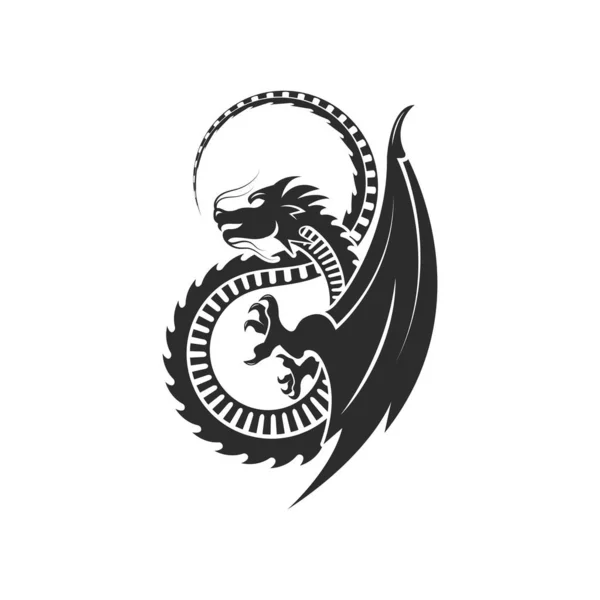 Dragon Symbol Vektor Illustration Design Vorlage — Stockvektor