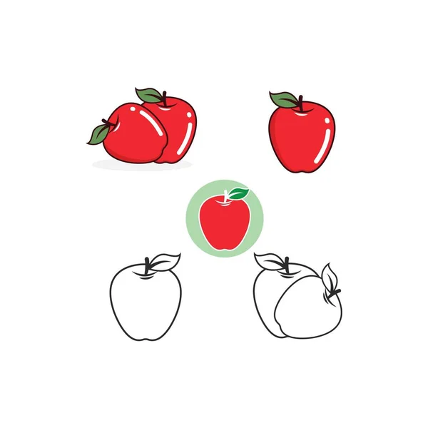 Apple Symbol Vektor Illustration Design Vorlage — Stockvektor