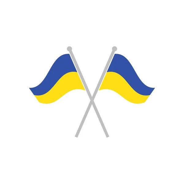 Ukraine Bandera Vector Icono Ilustración Diseño Plantilla Web — Vector de stock