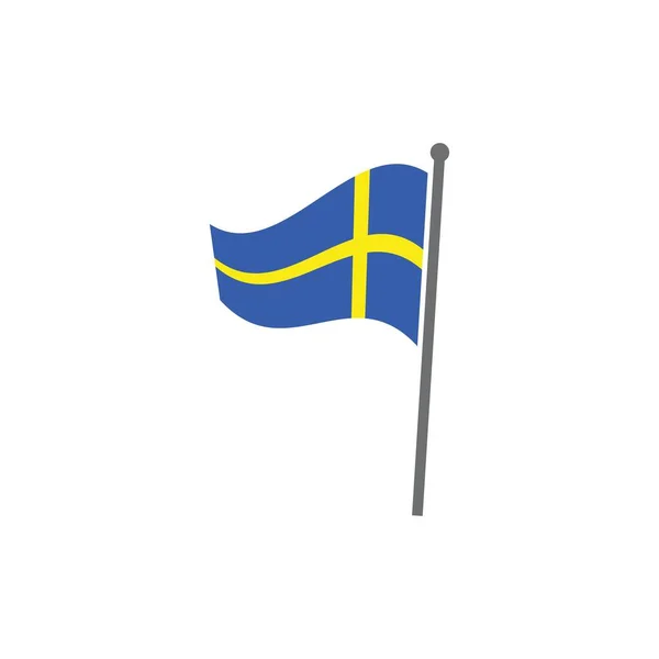 Sweden Flag Icon Vector Illustration Design Template Web — 스톡 벡터