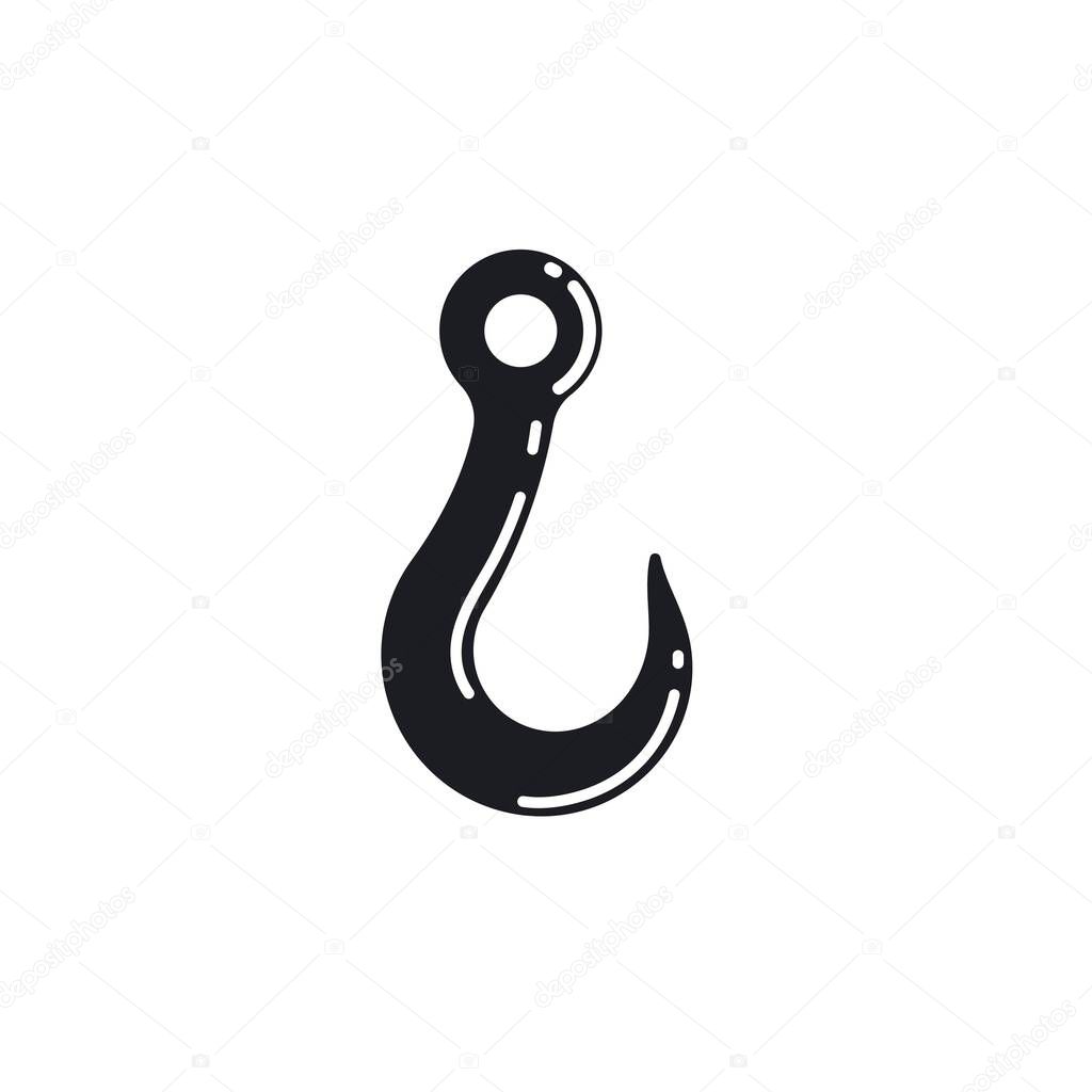 Crane hook vector icon illustration design  template