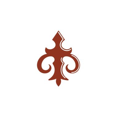 fleur de lis simgesi vektör çizim şablonu