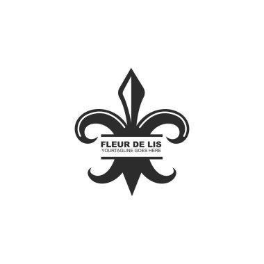 fleur de lis simgesi vektör çizim şablonu