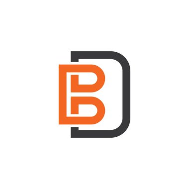 Sonsuzluk B Harfi veya bd harfi Simge Tasarım Vektörü İllüstrasyon şablonu