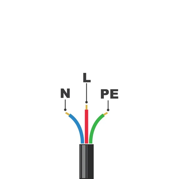 Illustration Vectorielle Icône Câble Électrique Modèle Conception — Image vectorielle