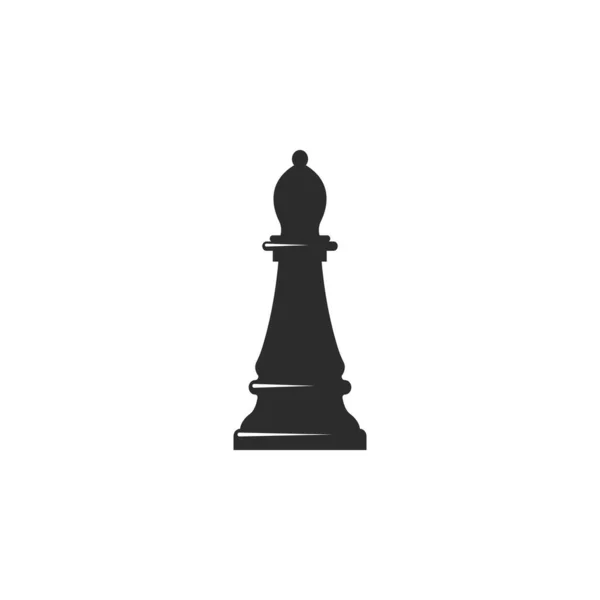 国际象棋主教图标矢量图解设计模板 — 图库矢量图片
