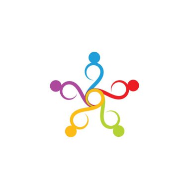 Topluluğun, ağın ve sosyal insanların ikon tasarımının karakteri 