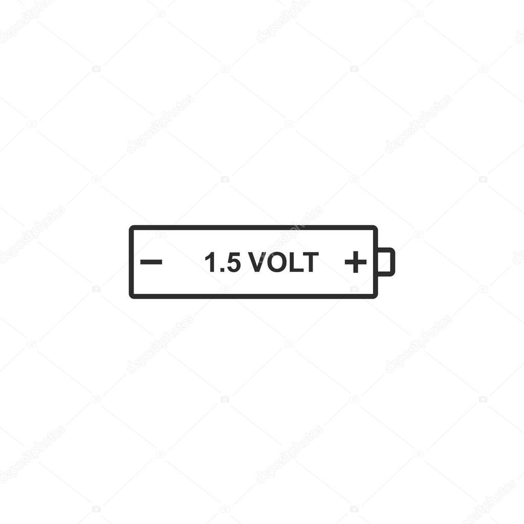 1.5 volt AAA battery icon vector illustration design template web