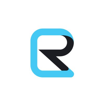 R harfi simge iş vektör tasarım şablonu