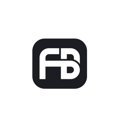 FB harfi simge vektör tasarım ağı