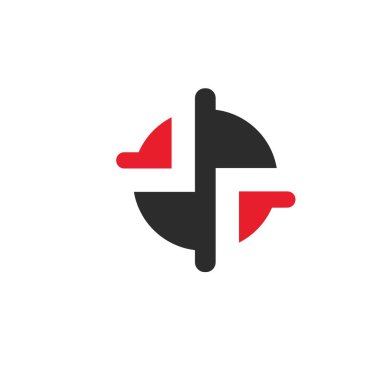 soyut dp harfi ok simgesi illüstrasyon vektör tasarımı