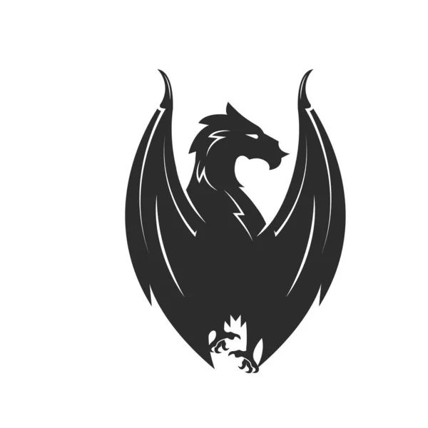 Dragon Symbol Vorlage Vektor Illustration Design — Stockvektor